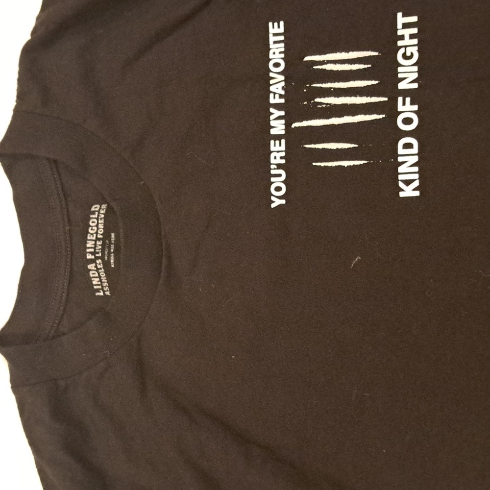 Blow No Name Tee, Size Small, Black w/imprint of powdery lines and wording